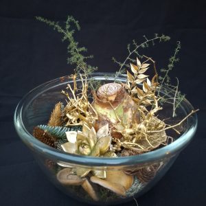 Feestelijke luxe in een glazen schaal