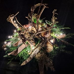 Een kerststuk dat charme uitstraalt