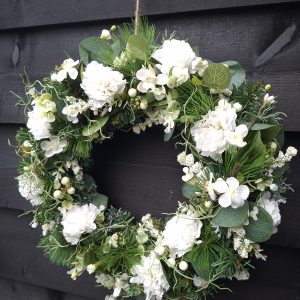 Zijden Winterse decoratiekrans